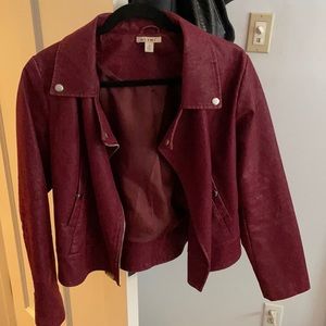 Magenta suede style jacket